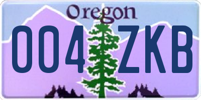 OR license plate 004ZKB