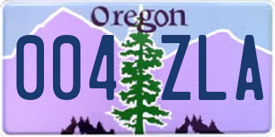 OR license plate 004ZLA