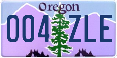 OR license plate 004ZLE