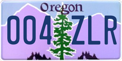 OR license plate 004ZLR