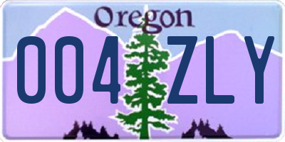 OR license plate 004ZLY