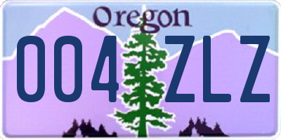 OR license plate 004ZLZ