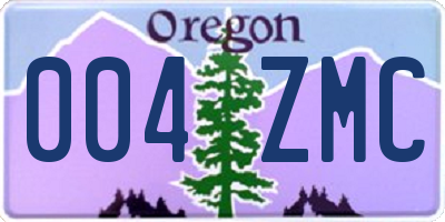 OR license plate 004ZMC