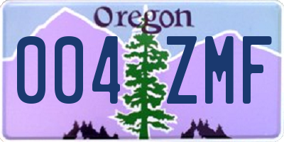 OR license plate 004ZMF