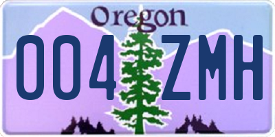 OR license plate 004ZMH