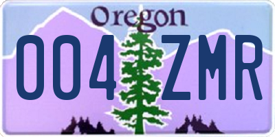 OR license plate 004ZMR