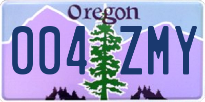 OR license plate 004ZMY