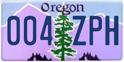 OR license plate 004ZPH