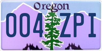 OR license plate 004ZPI