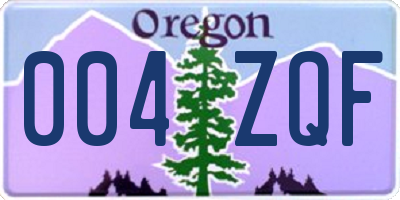 OR license plate 004ZQF