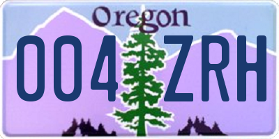 OR license plate 004ZRH