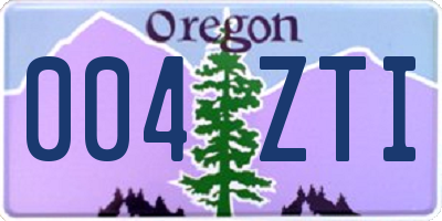 OR license plate 004ZTI