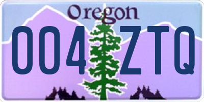 OR license plate 004ZTQ