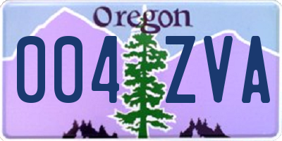 OR license plate 004ZVA