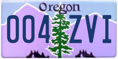 OR license plate 004ZVI