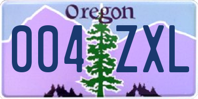 OR license plate 004ZXL
