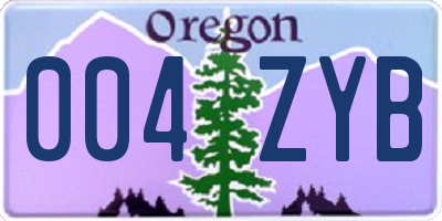 OR license plate 004ZYB