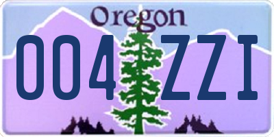 OR license plate 004ZZI