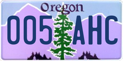 OR license plate 005AHC