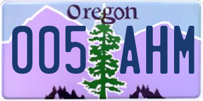 OR license plate 005AHM