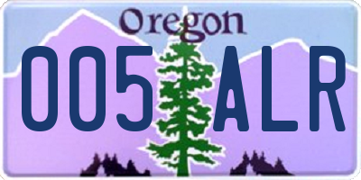 OR license plate 005ALR