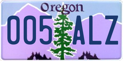 OR license plate 005ALZ