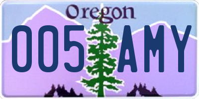 OR license plate 005AMY