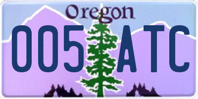 OR license plate 005ATC