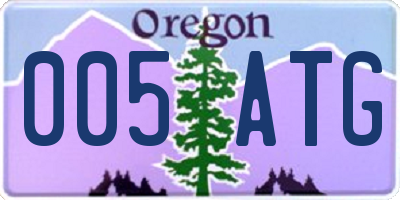 OR license plate 005ATG