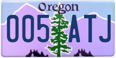 OR license plate 005ATJ