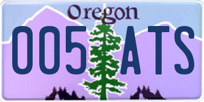 OR license plate 005ATS
