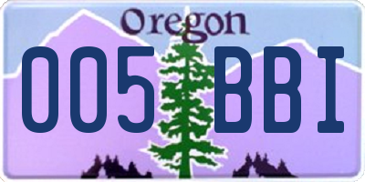 OR license plate 005BBI
