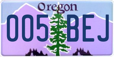 OR license plate 005BEJ