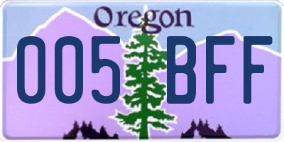 OR license plate 005BFF