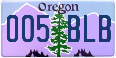 OR license plate 005BLB