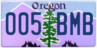 OR license plate 005BMB