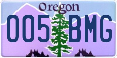 OR license plate 005BMG