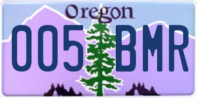 OR license plate 005BMR