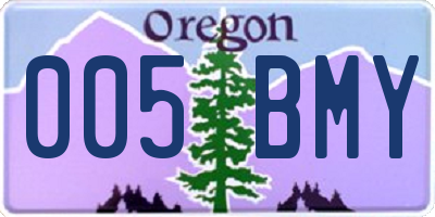 OR license plate 005BMY