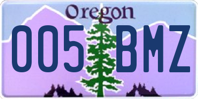 OR license plate 005BMZ