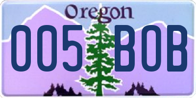 OR license plate 005BOB