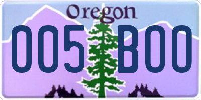 OR license plate 005BOO