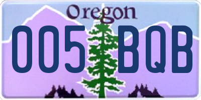 OR license plate 005BQB