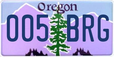 OR license plate 005BRG