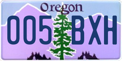 OR license plate 005BXH