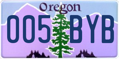 OR license plate 005BYB