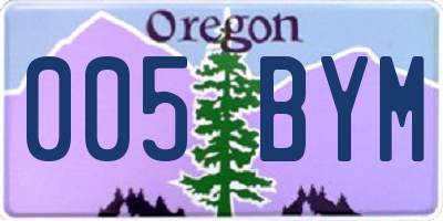OR license plate 005BYM