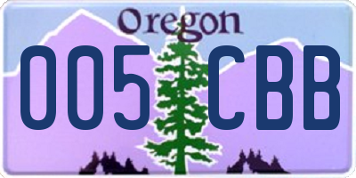 OR license plate 005CBB