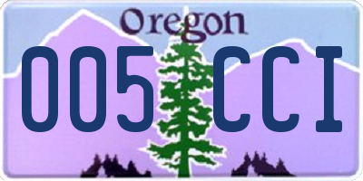 OR license plate 005CCI