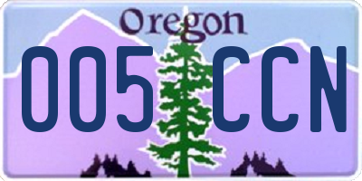 OR license plate 005CCN